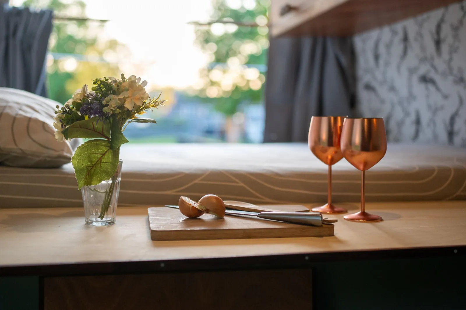 Horizon campervan kitchen countertop detail