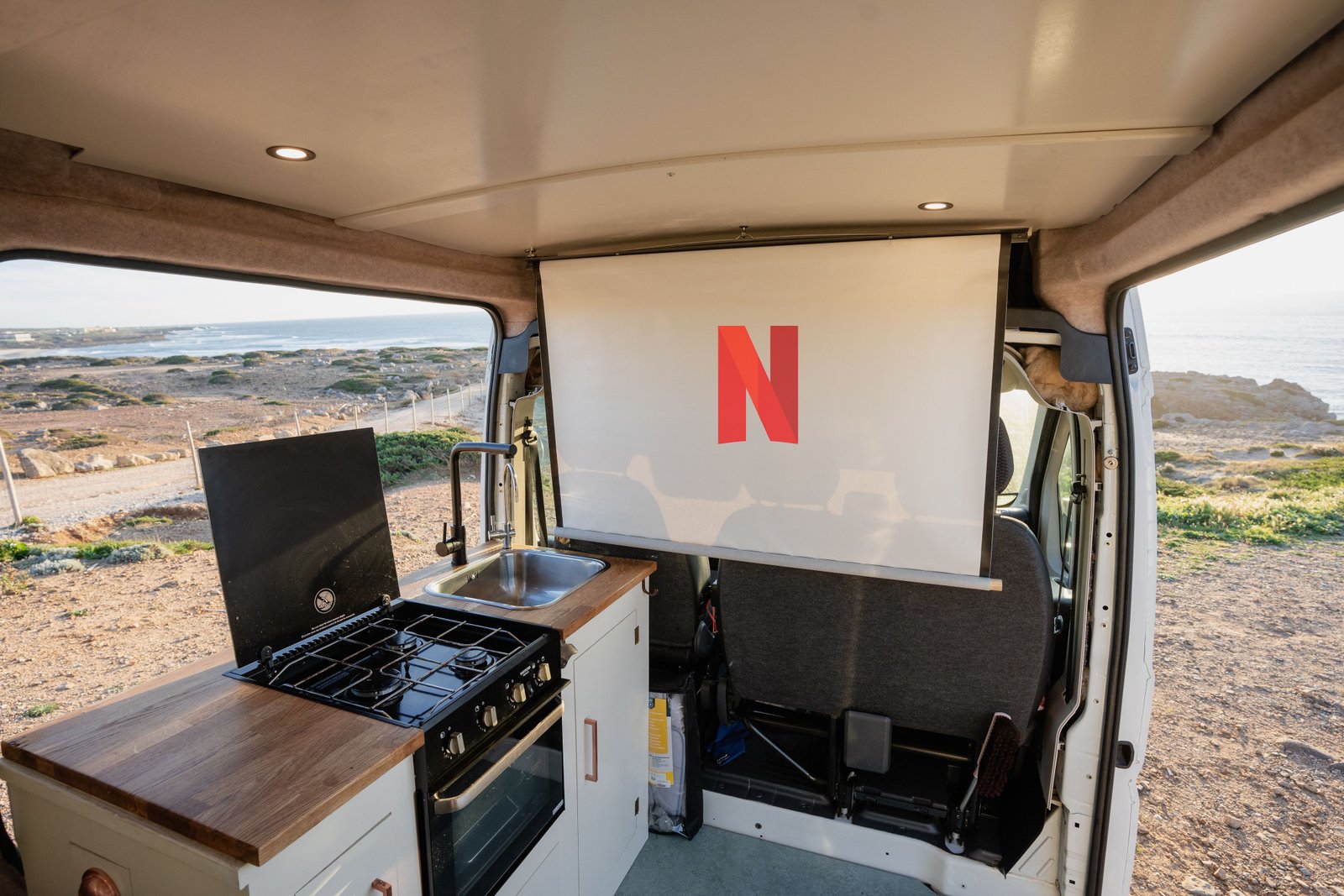 Cinema projector buscamper